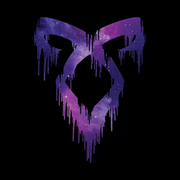 Shadowhunters rune / The mortal instruments - Angelic power rune dripping (pink galaxy) - Parabatai - gift idea by Vane22april