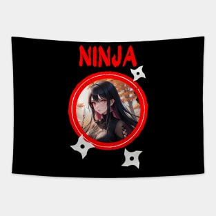 Ninja Target Love Cute Anime Girl Tapestry