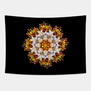 orange halloween mandala Tapestry