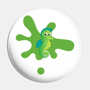 Green Sea Horse Pin