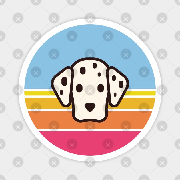 Sunset Walk with my Dalmatian Magnet by PosterpartyCo