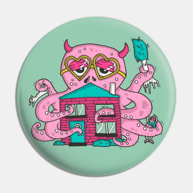 Octopus Attack Pin by hannahvdc