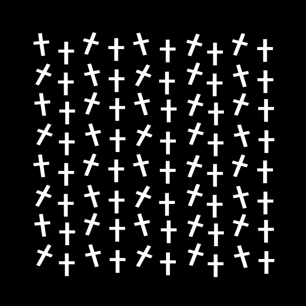 Christian cross Jesus black easter pattern by Baobabprintstore