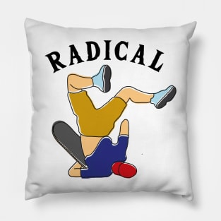 Radical skateboarding face plant skating stunt Pillow