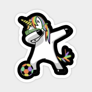 Dabbing Unicorn and Unicorn Dab Soccer Shirts Magnet