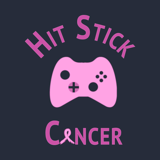 Hit Stick Breast Cancer - Hand Drawn by ohmyshirt