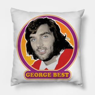 George Best // Retro Style Fan Art Design Pillow