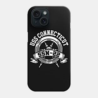 Uss Connecticut Ssn-22 Ship Helm Wheel Phone Case