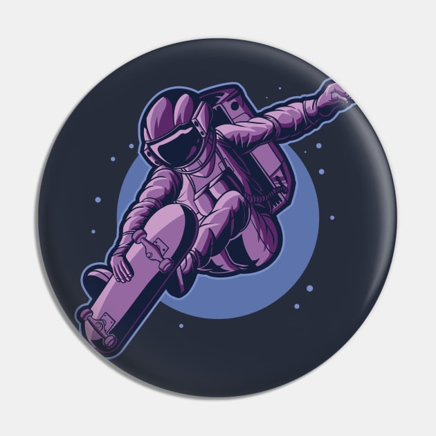 Space Skating Pin by CanossaGraphics