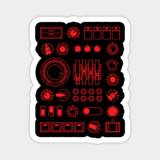 Vintage Analog Synth Controls Magnet