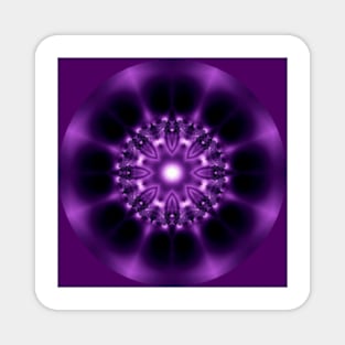 Center Light Purple Satin Mandala Magnet