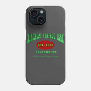 Birthday Vintage Year - Two Years Old Phone Case