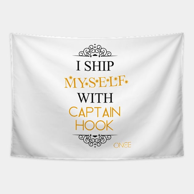 I ship myself with Captain Hook Tapestry by AllieConfyArt