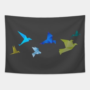 Origami Birds in Flight Tapestry