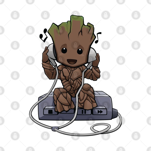 Baby Groot walkman by Xar623