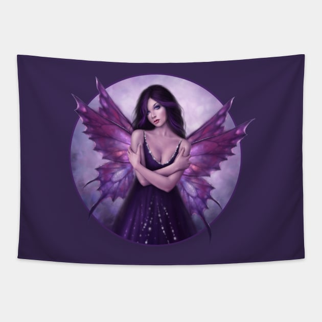 Mirabella Purple Butterfly Fairy Tapestry by silverstars