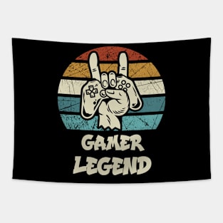 Gamer Legend Funny Video Gamer Gift T-Shirt Tapestry