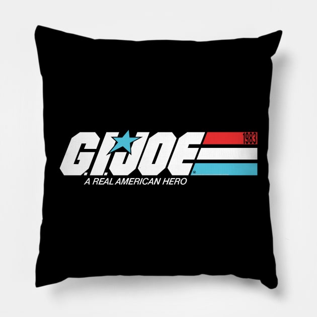 G.I.JOE Original 1983 logo Pillow by Turnbill Truth Designs