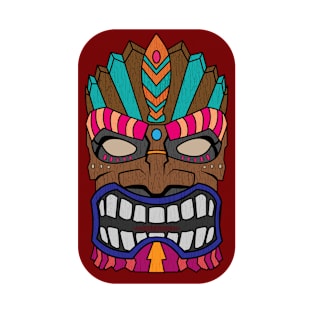 Tiki Totem Idol Mask Sticker T-Shirt