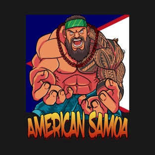 American Samoa Samoan Flag Polynesian Warrior Pride T-Shirt