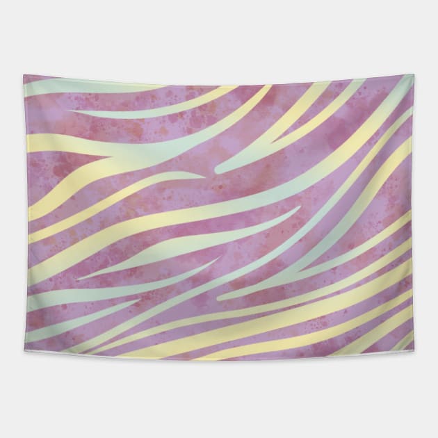 Watercolor Gold Tiger Pattern Tapestry by BiscuitSnack