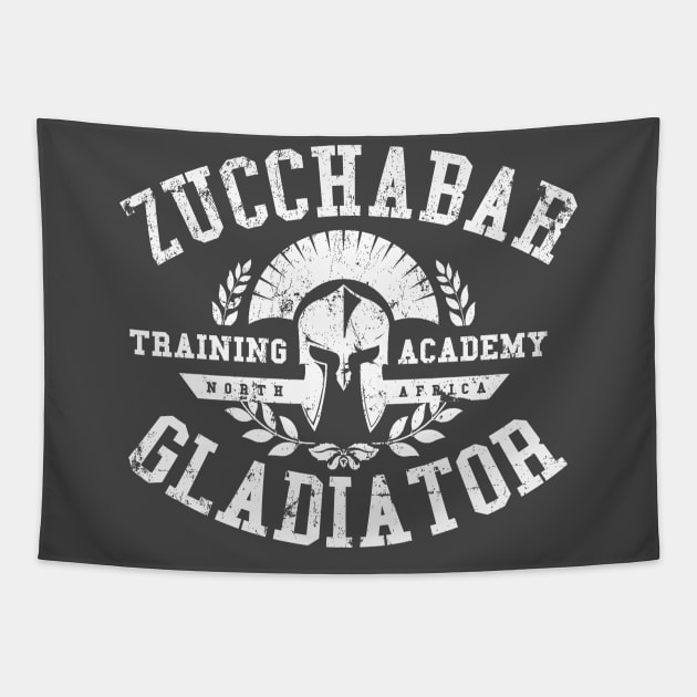 Zucchabar Gladiator Training Academy Tapestry by MindsparkCreative