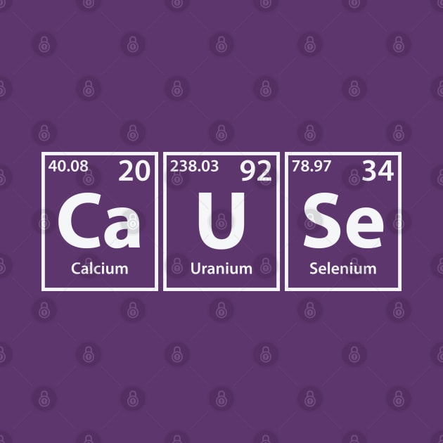 Cause (Ca-U-Se) Periodic Elements Spelling by cerebrands