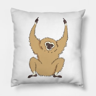 Two Fucks Gibbon Flip Off Pillow