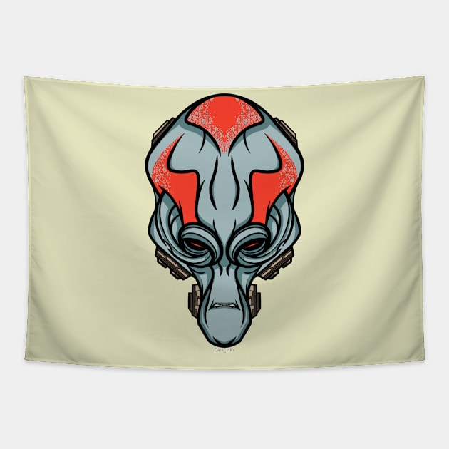 Roswell Alien Grey Tapestry by Dark_Inks