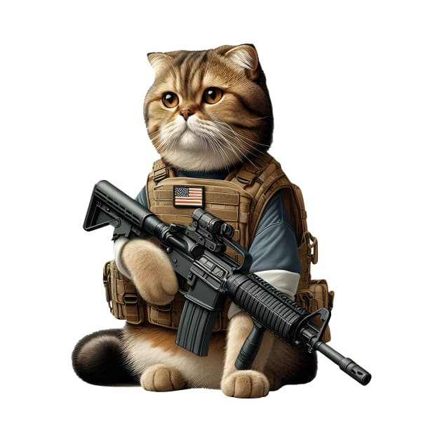 Tactical Cat by Rawlifegraphic