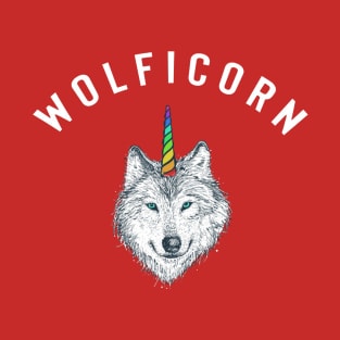 Wolficorn Wolf Unicorn Halloween T-Shirt