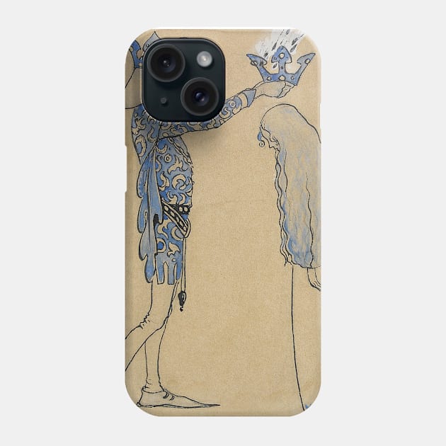 Then Put the Prince a Crown of Gold on Her Head by John Bauer Phone Case by Classic Art Stall