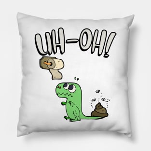 Dinosaur cant reach toilet paper Pillow