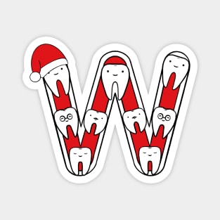 Letter W (Happimola Christmas Alphabet) Magnet