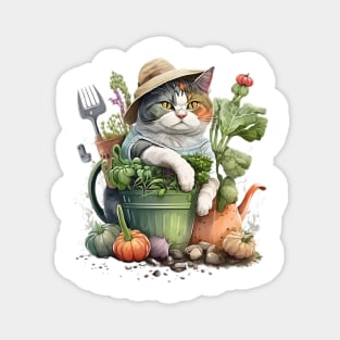 Sunday Cat Gardener Magnet