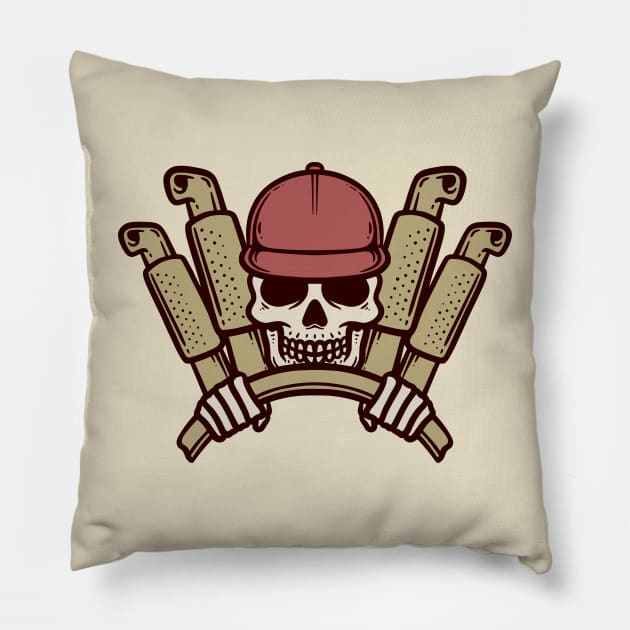 Skull Truck Driver Pillow by Pongatworks Store