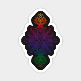 Rainbow flower mandalas Magnet