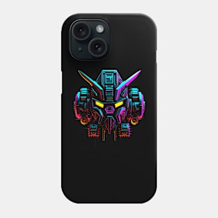 80s retro gaming mecha neon design Phone Case