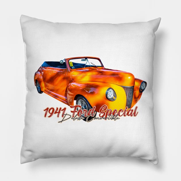 Customized 1941 Ford Special Deluxe Convertible Pillow by Gestalt Imagery