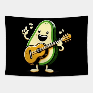 avocado playing guitar - music Tapestry