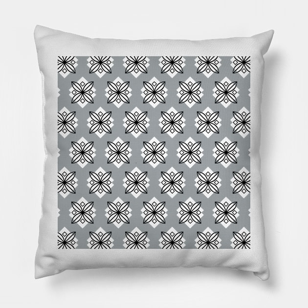 Pretty grey and black minimalist pattern Pillow by SamridhiVerma18