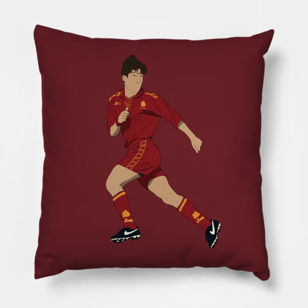 Francesco Totti Roma 90s Minimalist Nostalgia Pillow by NostalgiaUltra