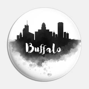 Buffalo watercolor Pin