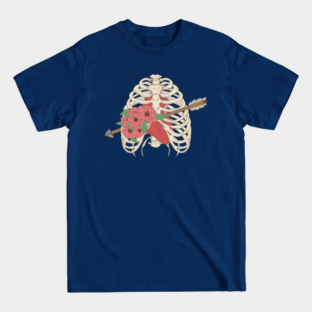 Disover a heart shot in the bone - Heart And Bones - T-Shirt