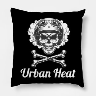 Urban Heat / Vintage Skull Style Pillow