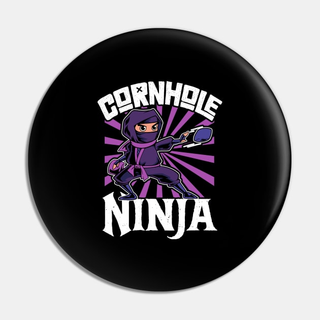 Cornhole Ninja Pin by Modern Medieval Design