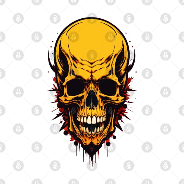 Gold Skull Art by DeathAnarchy