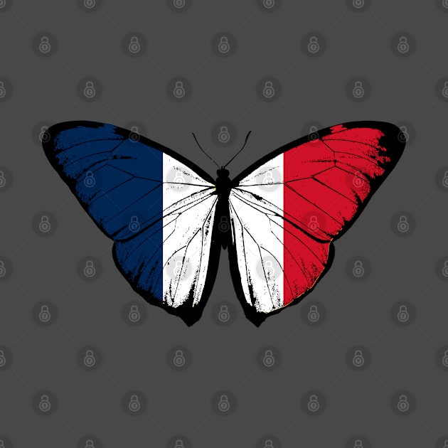 Vintage France Butterfly Moth | Pray For France and Stand with France by Mochabonk