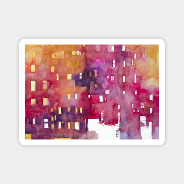 Urban landscape 3 Magnet by Andreuccetti Art