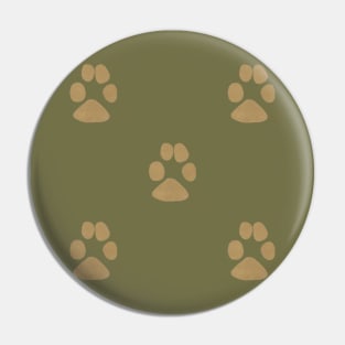 Five Paw Prints Pin